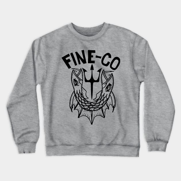 2 Headed Fine-Co logo Crewneck Sweatshirt by Fine-co